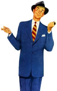 braune krawatte zum blauen anzug
