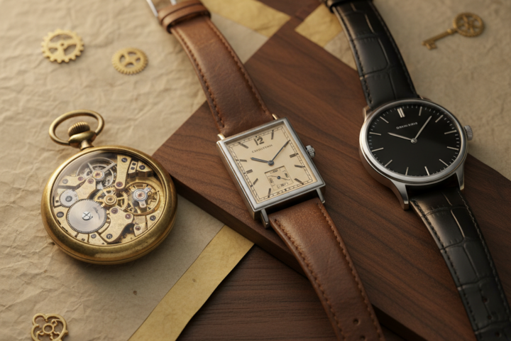 Die Geschichte der Herrenuhr: Vom Taschenuhr-Erbe zum Stilobjekt – KI-generiertes Symbolbild
